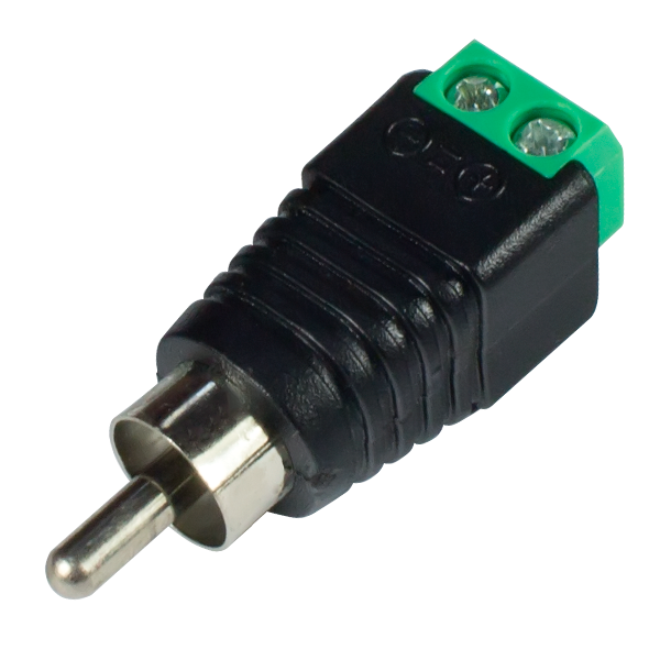 Разьем TS RCA штекер с клеммной колодкой