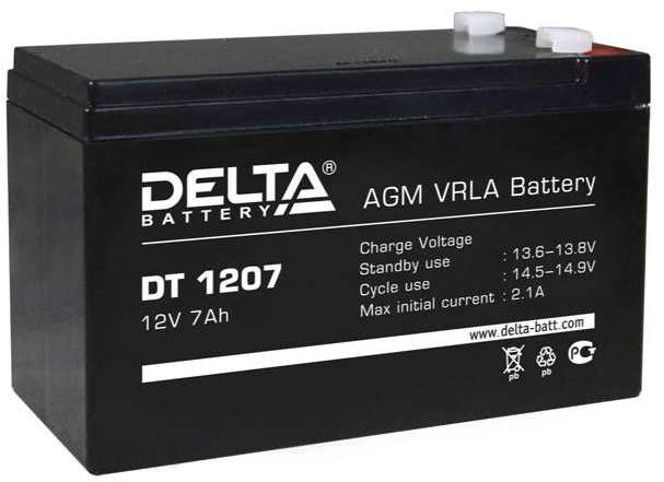 Аккумулятор DELTA 12В/ 7 А/ч 