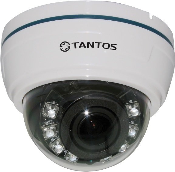 Внутренняя купольная цветная видеокамера TSc-Di1080pHDv (2.8-12)